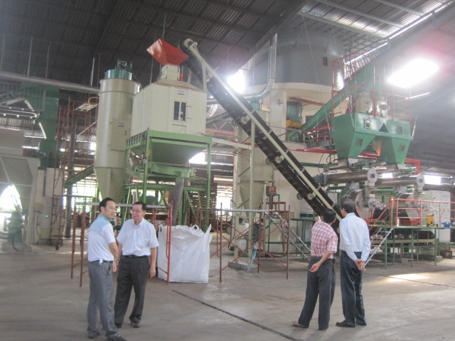 Lini produksi pabrik pelet biomassa